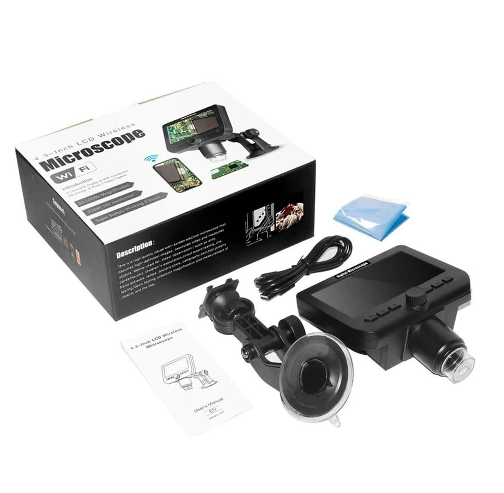 Thumbnail: Digital Microscope 4.3 Inch LCD Screen 2MP 1000X Wifi 1080P HD