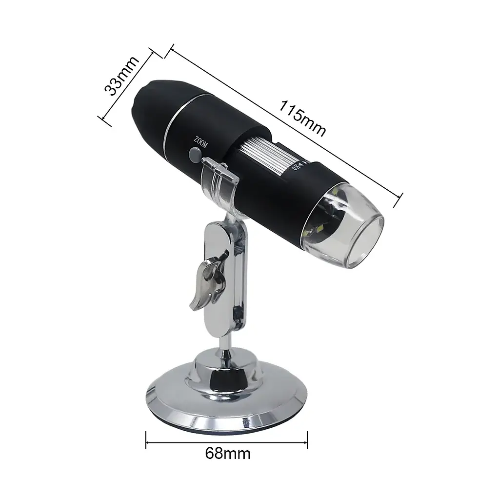 Küçük resim: Dijital Mikroskop USB/Tip-C 1600X X4 Zoom 8 LED Işıklı Büyüteç