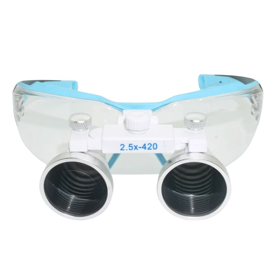 Hiper Lupa ST445 Doktor Gözlük Turkuaz Çerçeve 2-5X Beyaz Loupe