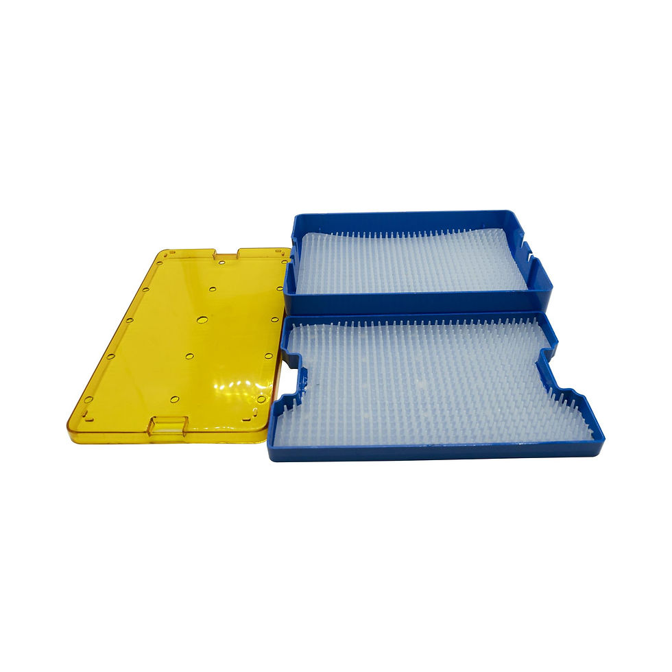 Küçük resim: Sterilizasyon Kabı Plastik 26x16cm Çift Katlı Eğitim Metaryali