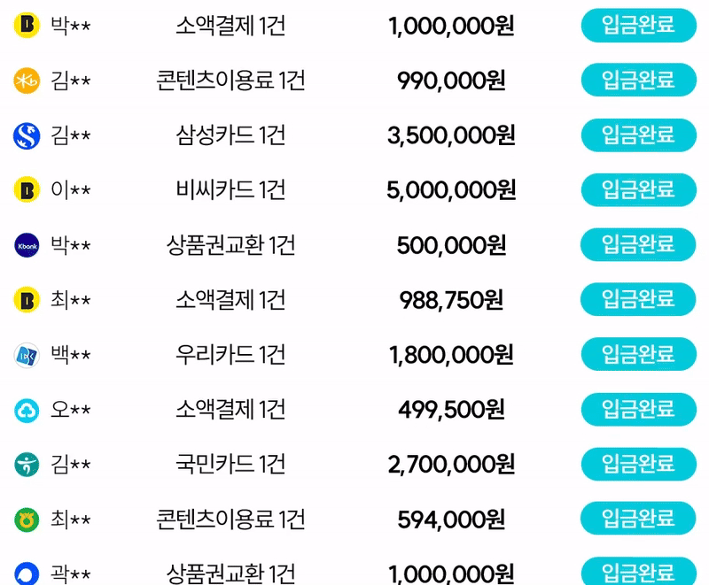 노아페이, 신용카드현금화, 소액결제현금화