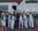 Felixstowe & Suffolk 'Green' Mixed Fours League winners 2025 with Suffolk Bowls (BE) President Colin Hunting