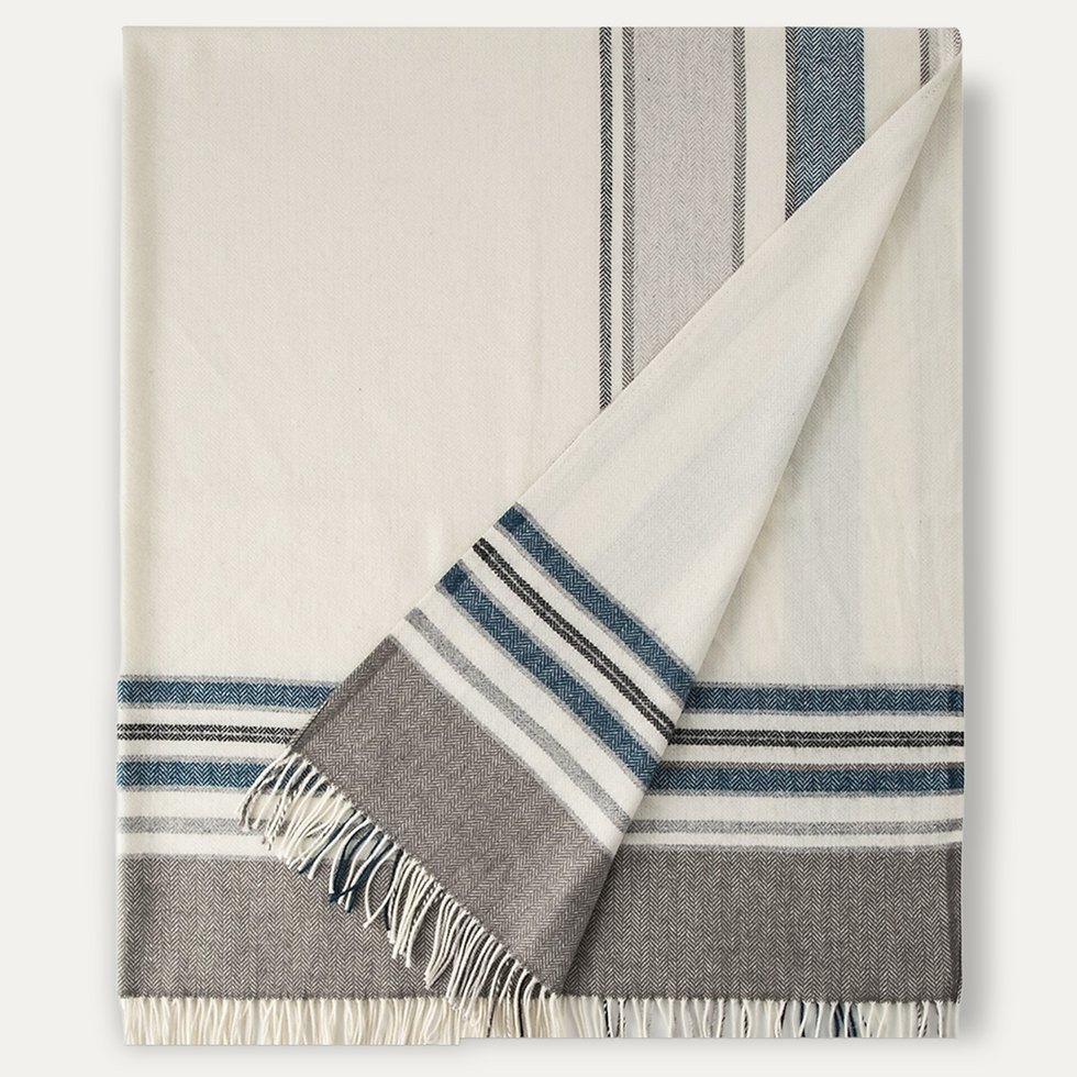 Arctic Check Cashmere Blend Throw