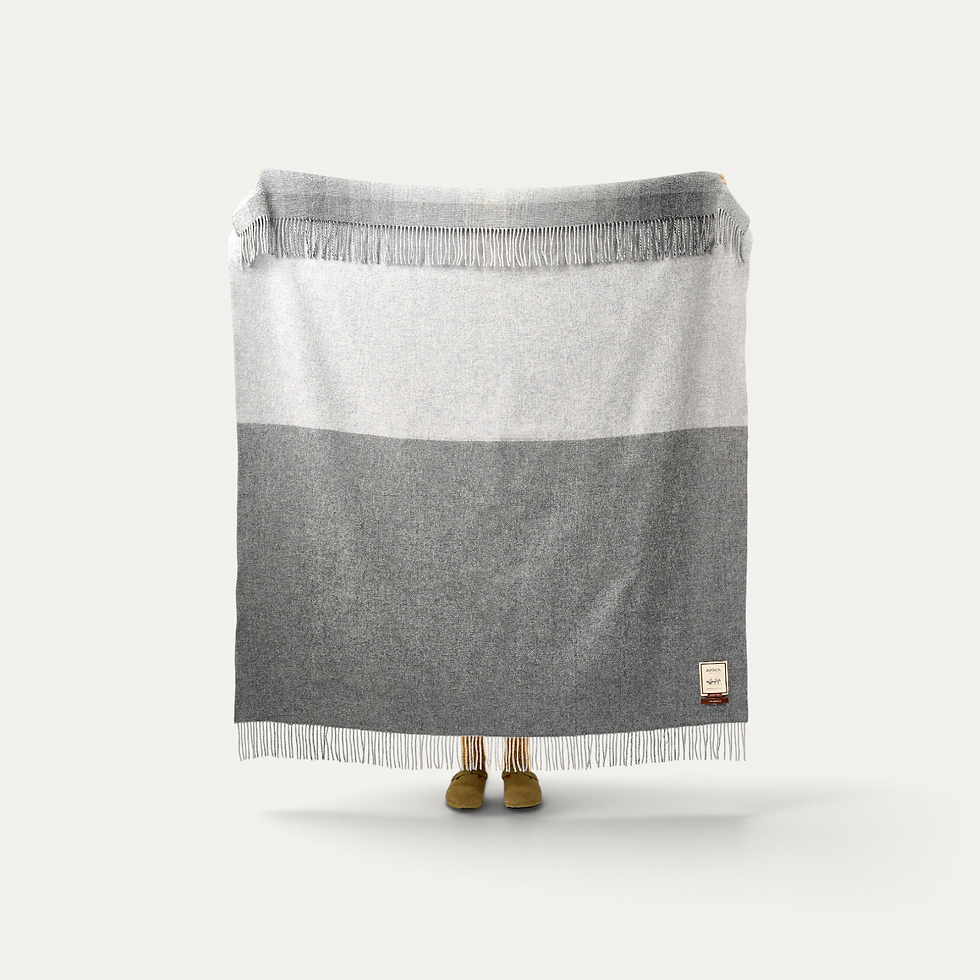 Thumbnail: Charcoal Spectrum Double Sided Lambswool Throw