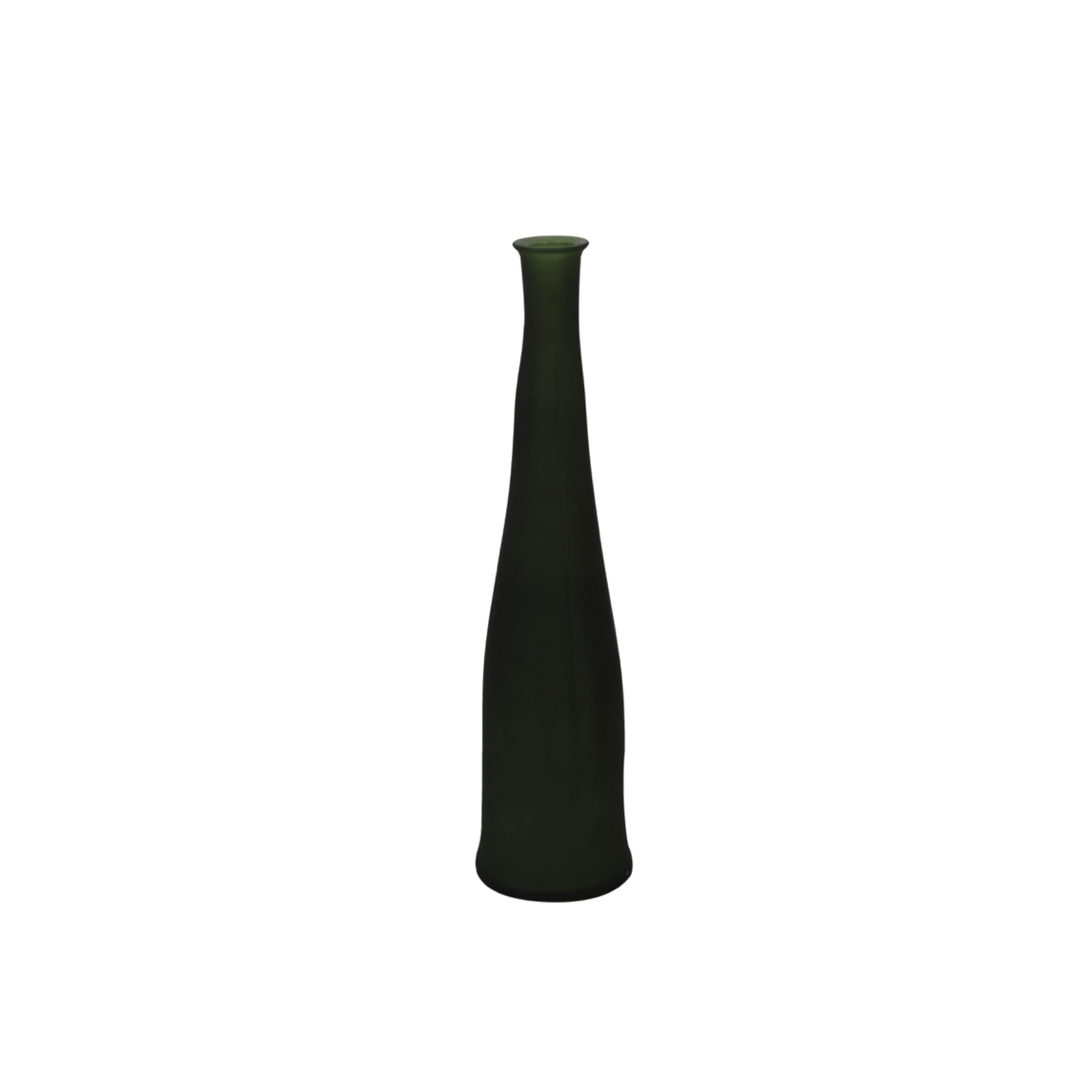 Frosted Green Bottle Vase