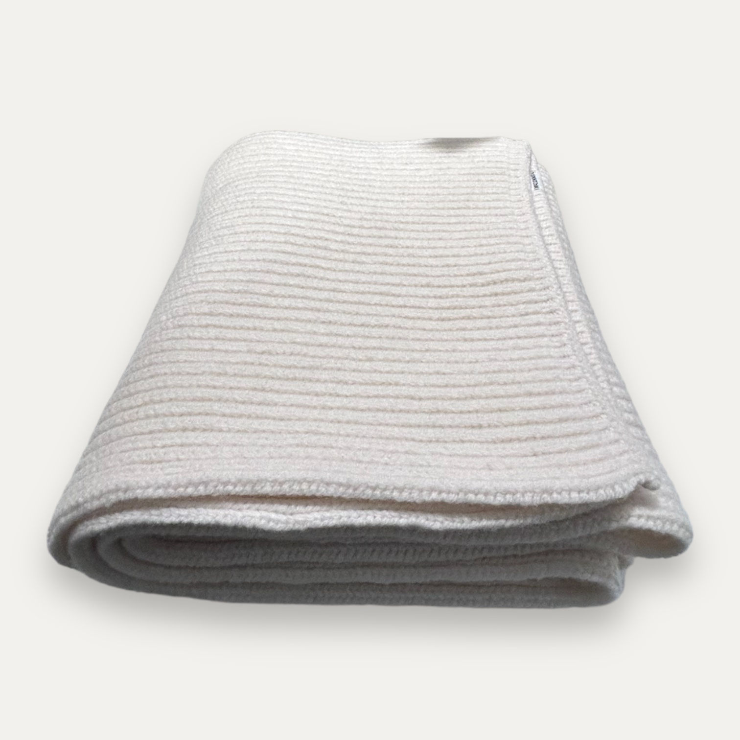 Ribbed Merino Wool Scarf White by McConnell