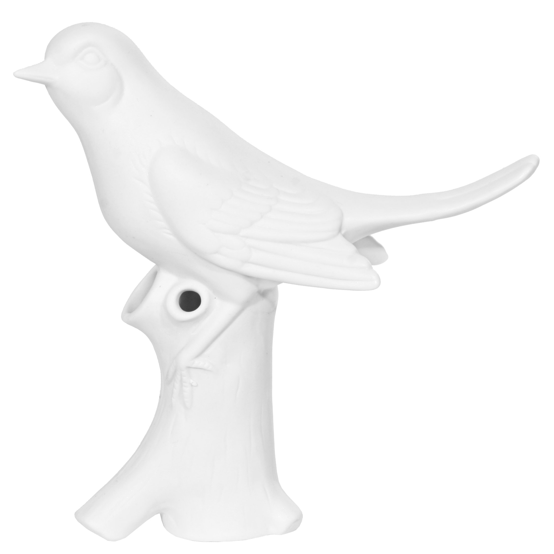 White Porcelain Bud Vase Bird B Yesflowers15