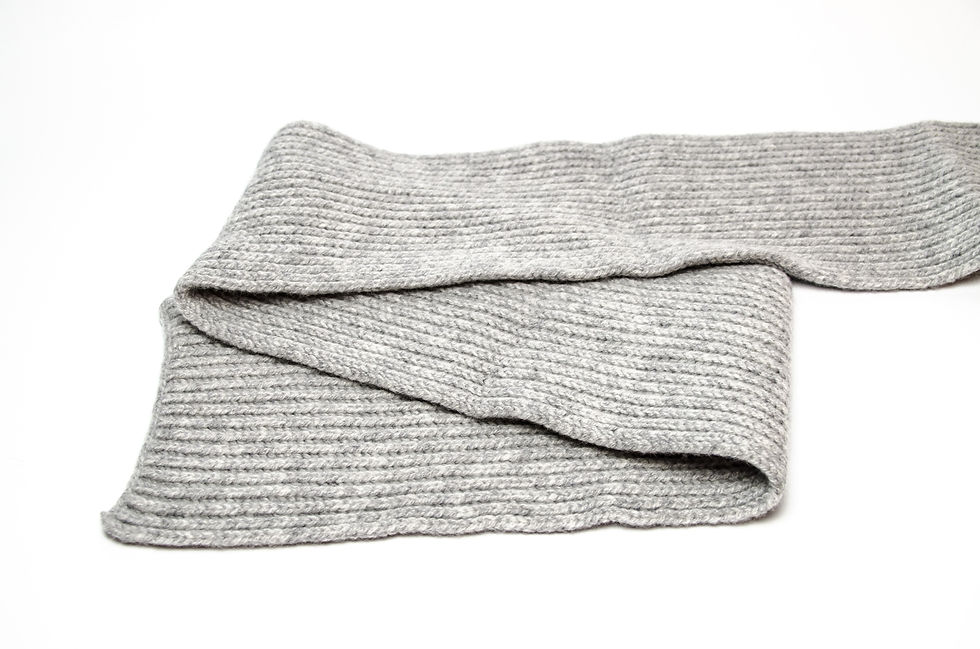 Thumbnail: Oyster Ribbed Merino Scarf by Inis Meáin