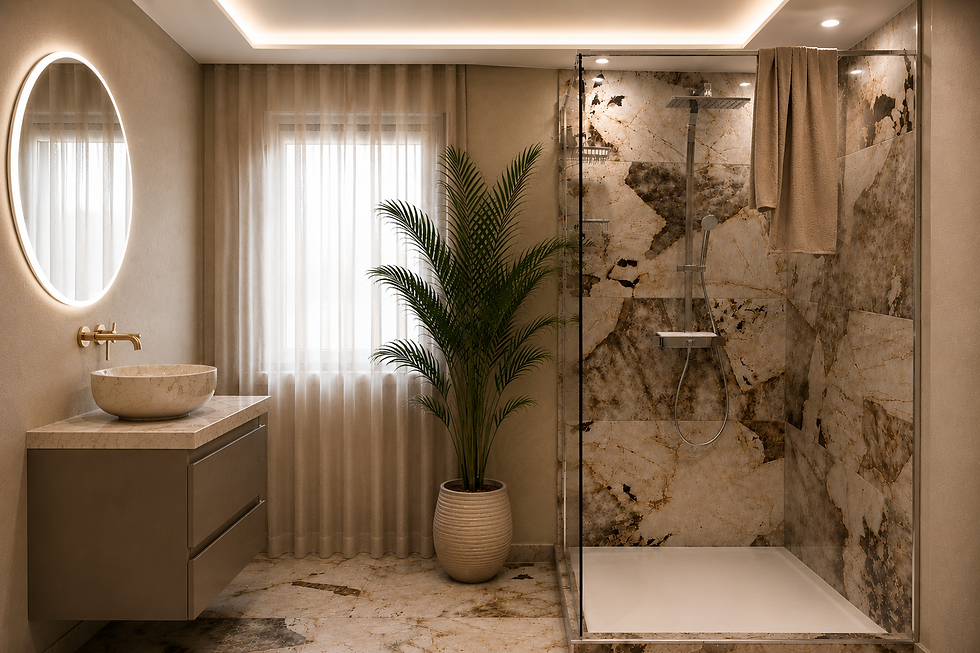 Hochwertige Badssanierung mit Dusche