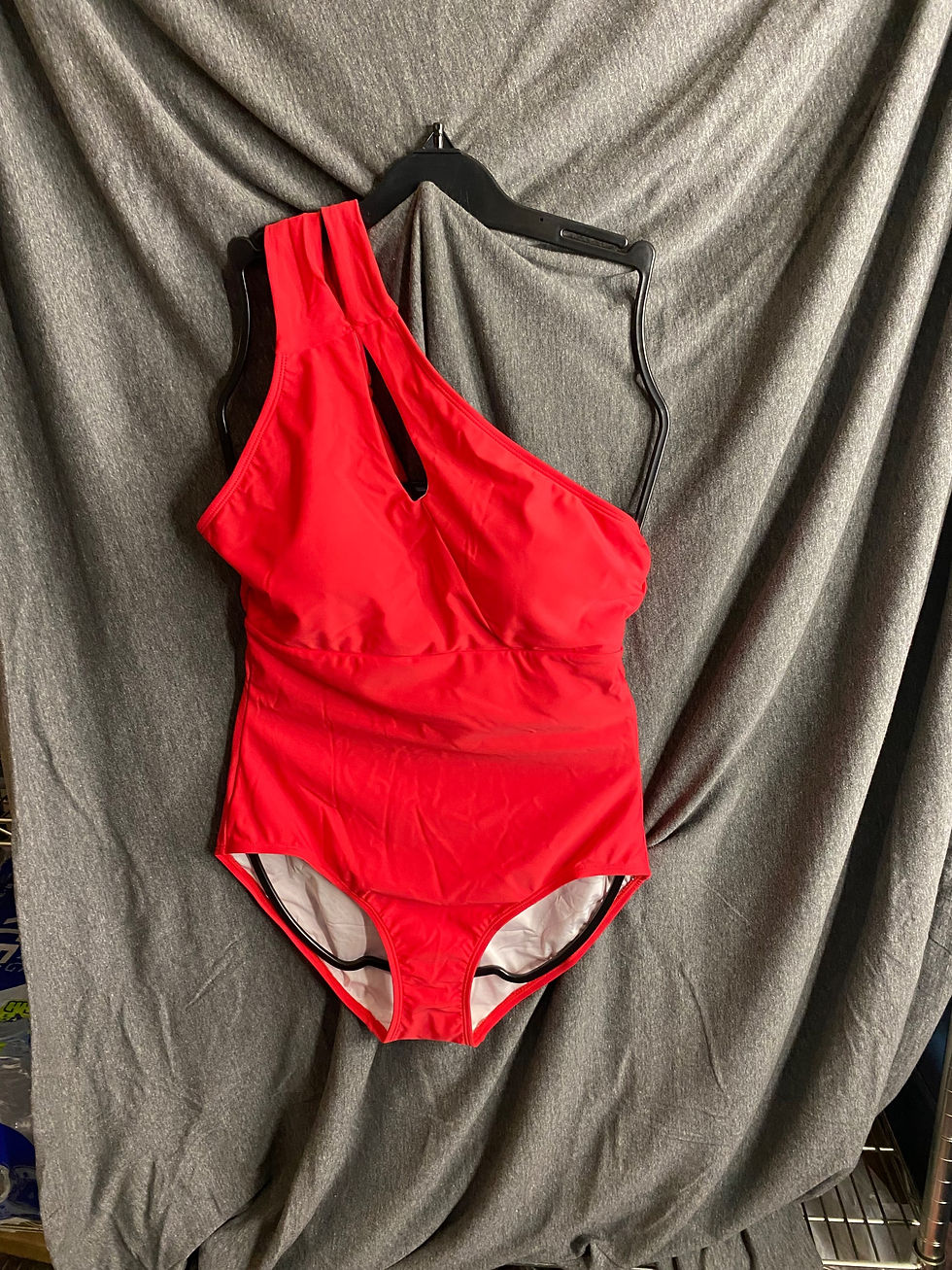 Hot Pink/Red One Piece Bathing Suit