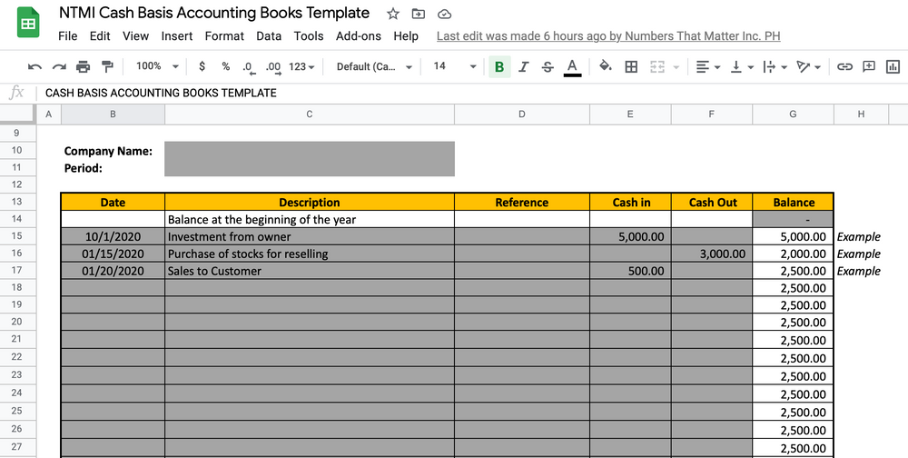 Maintain An Accounting Book for your Business With This Free Template