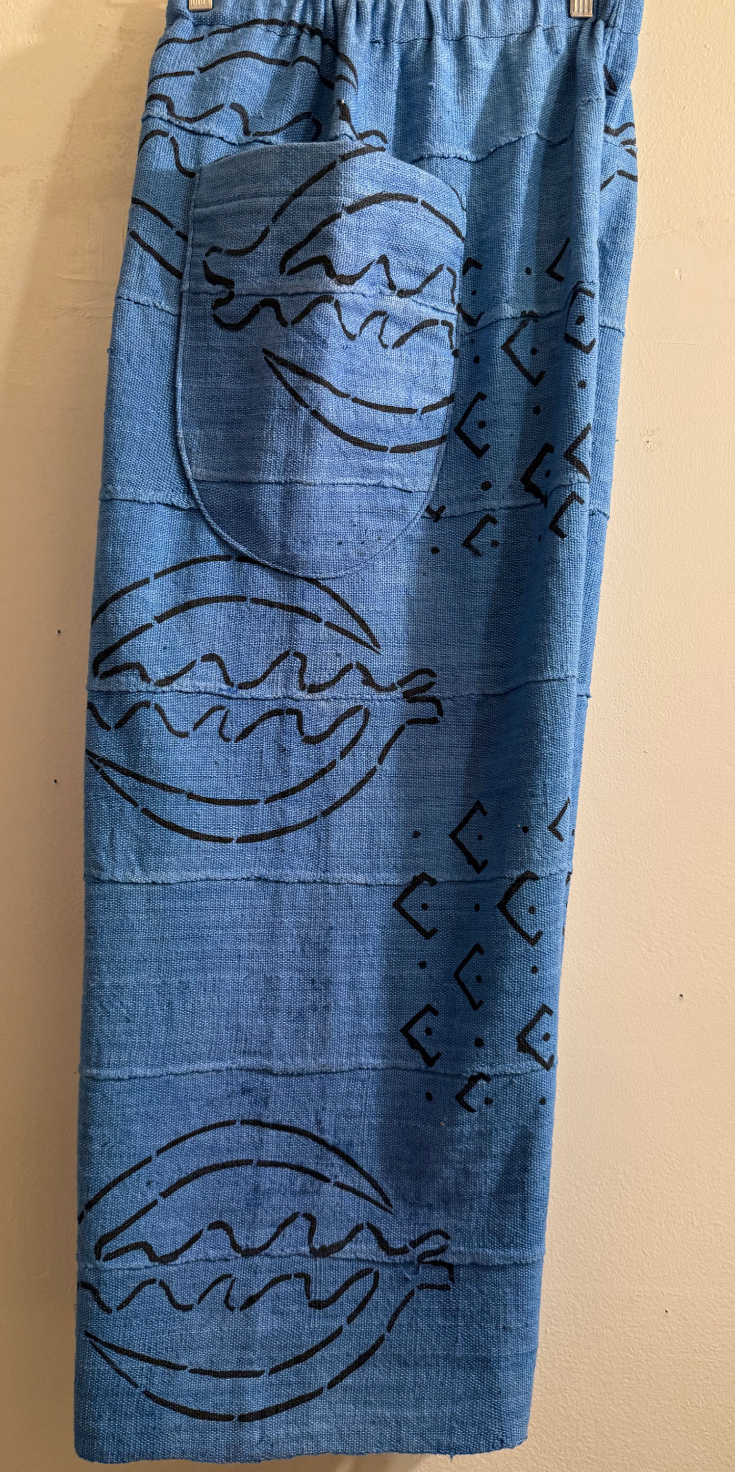 Baby Blue Mudcloth Pants - XL