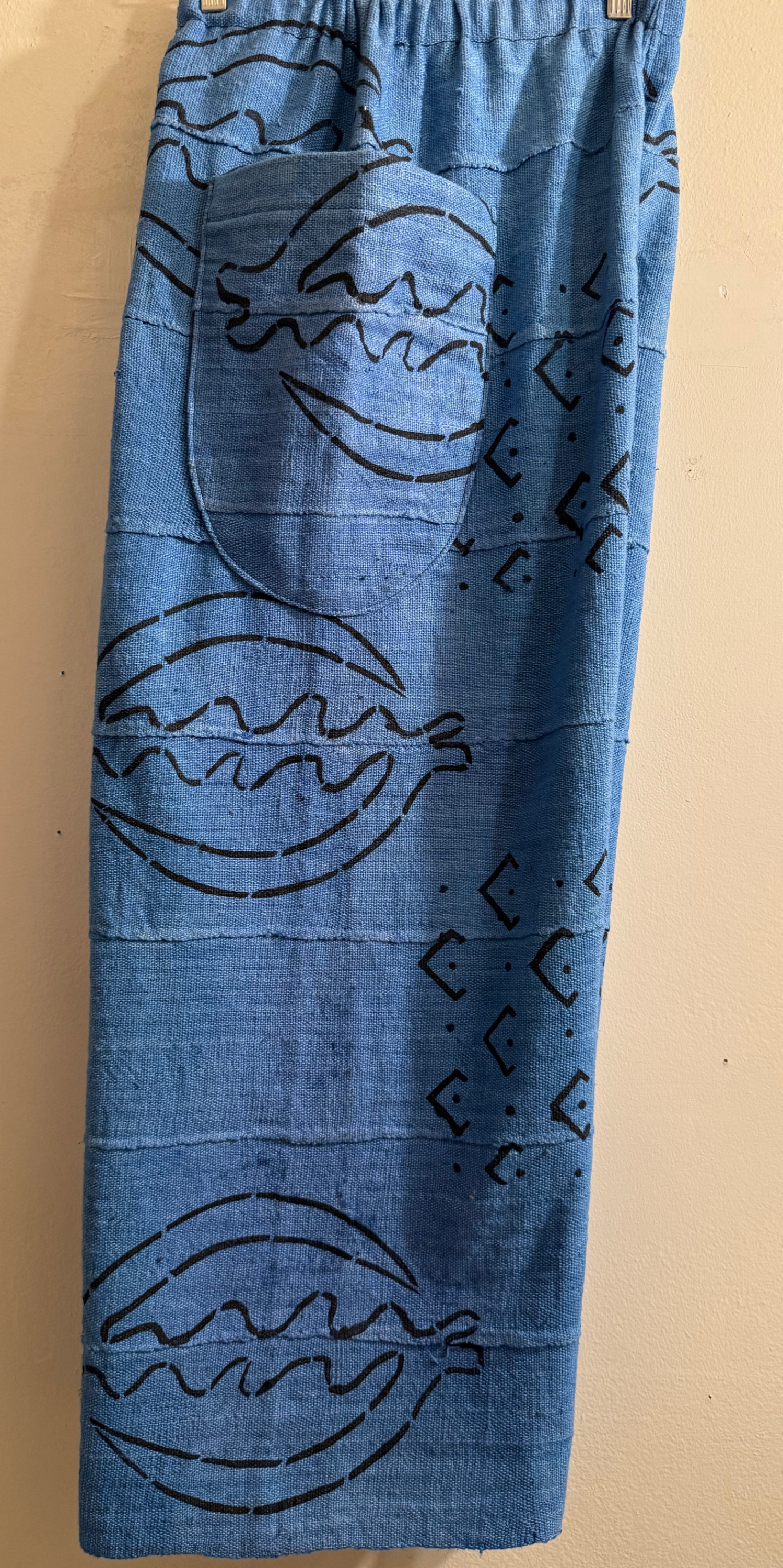Baby Blue Mudcloth Pants - XL