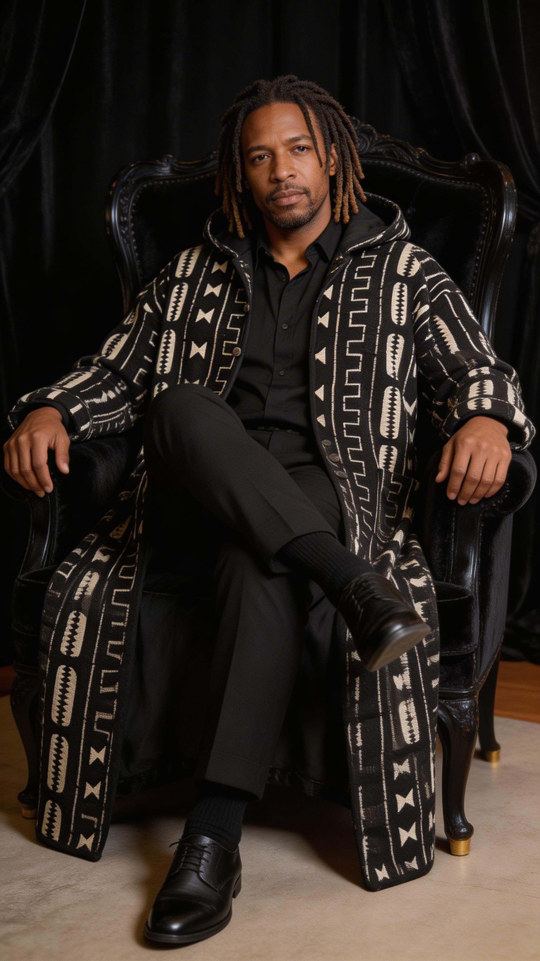 Full Length Mudcloth Coat