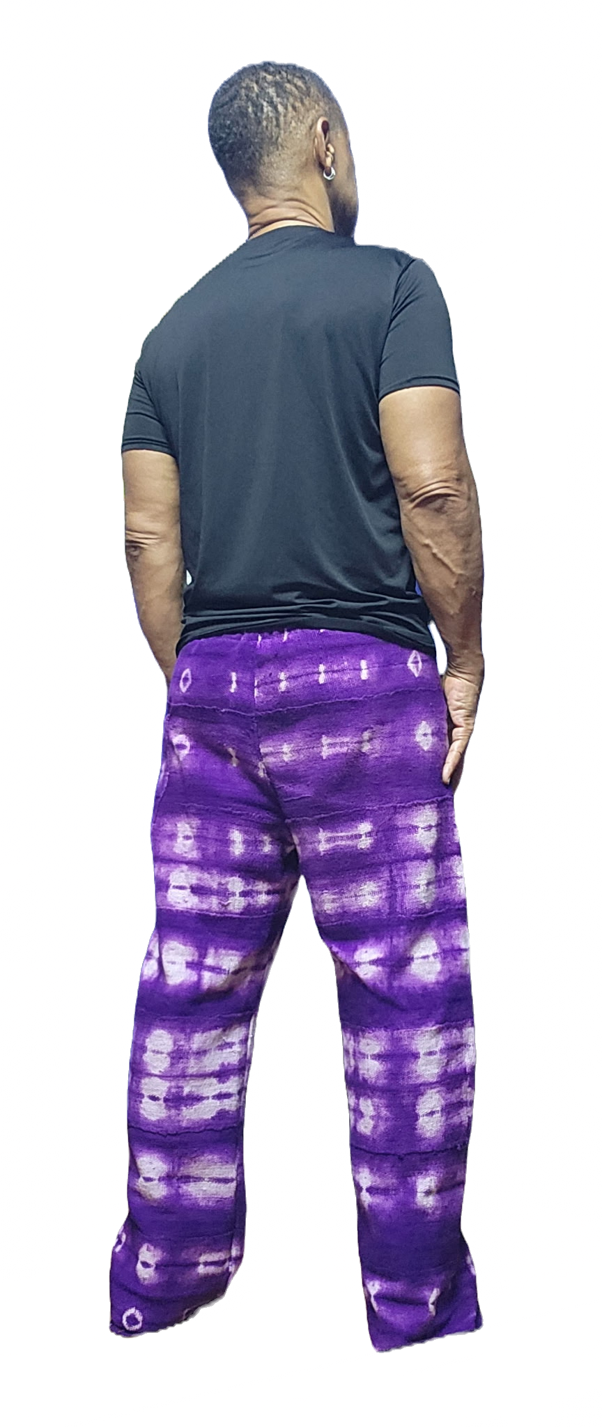 Thumbnail: Purple Tye Dye Mudcloth Pants - 2X