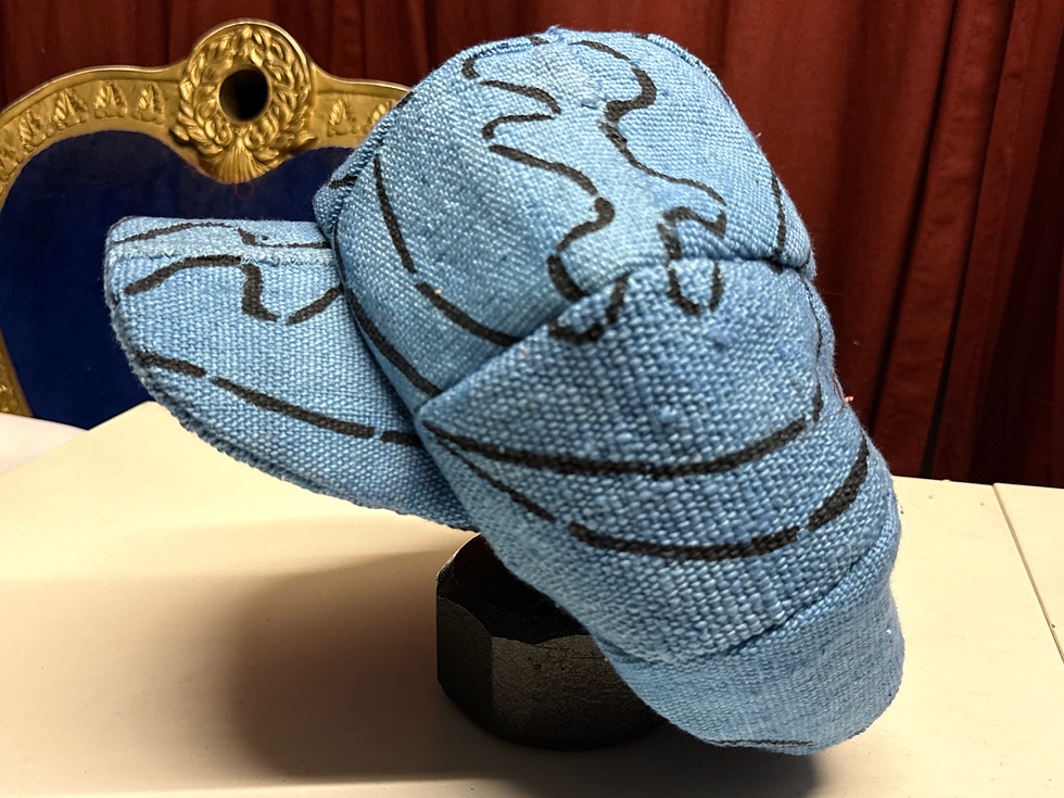 Thumbnail: Baby Blue Mudcloth Pants - 3X Tall