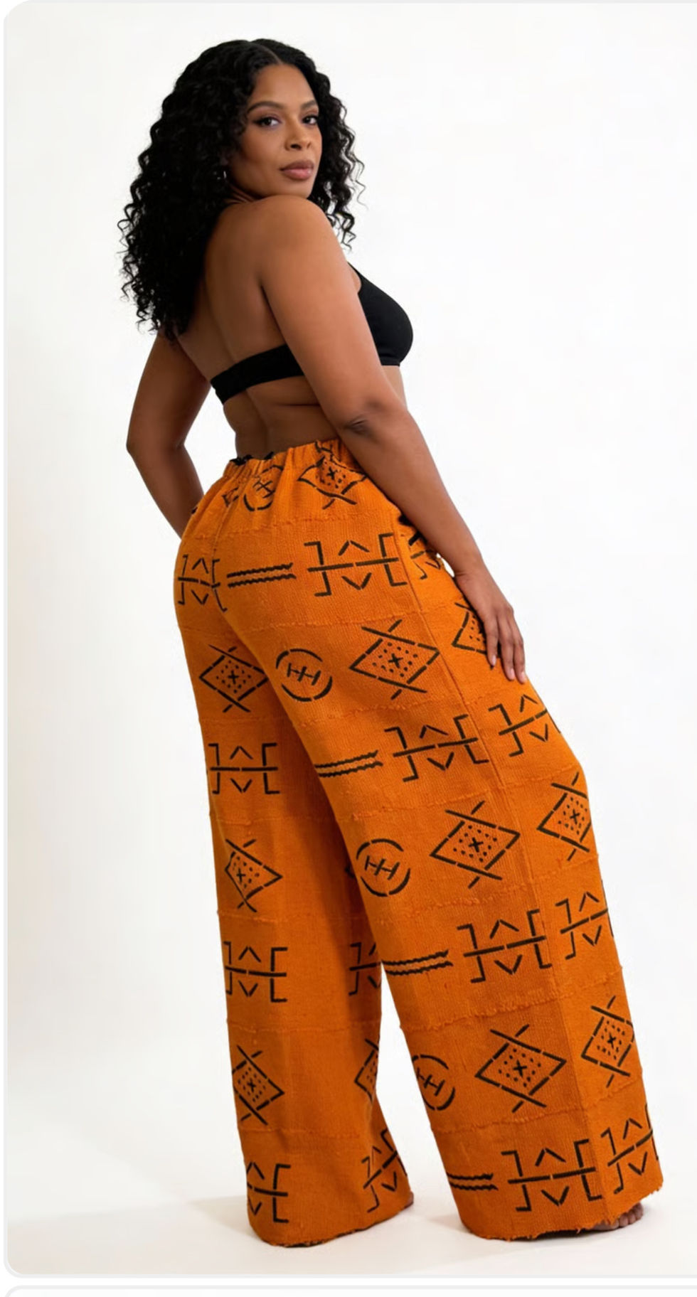 Thumbnail: Orange Mudcloth Pants - 2X