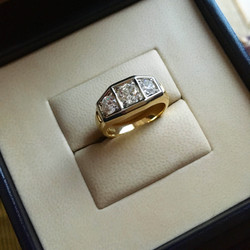 Art deco teemantsõrmus 1,64 ct 585