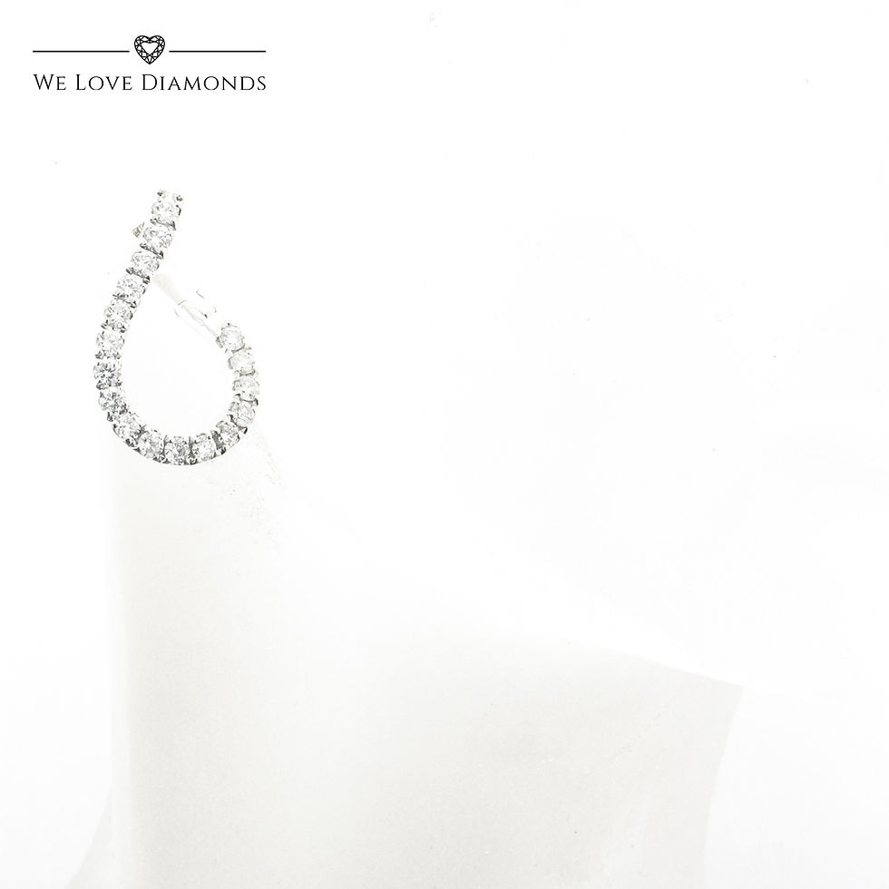 Thumbnail: We Love Diamonds 1.01 Carat Custom Twisted Hoop Diamond Earrings On 18 Carat White Gold 009