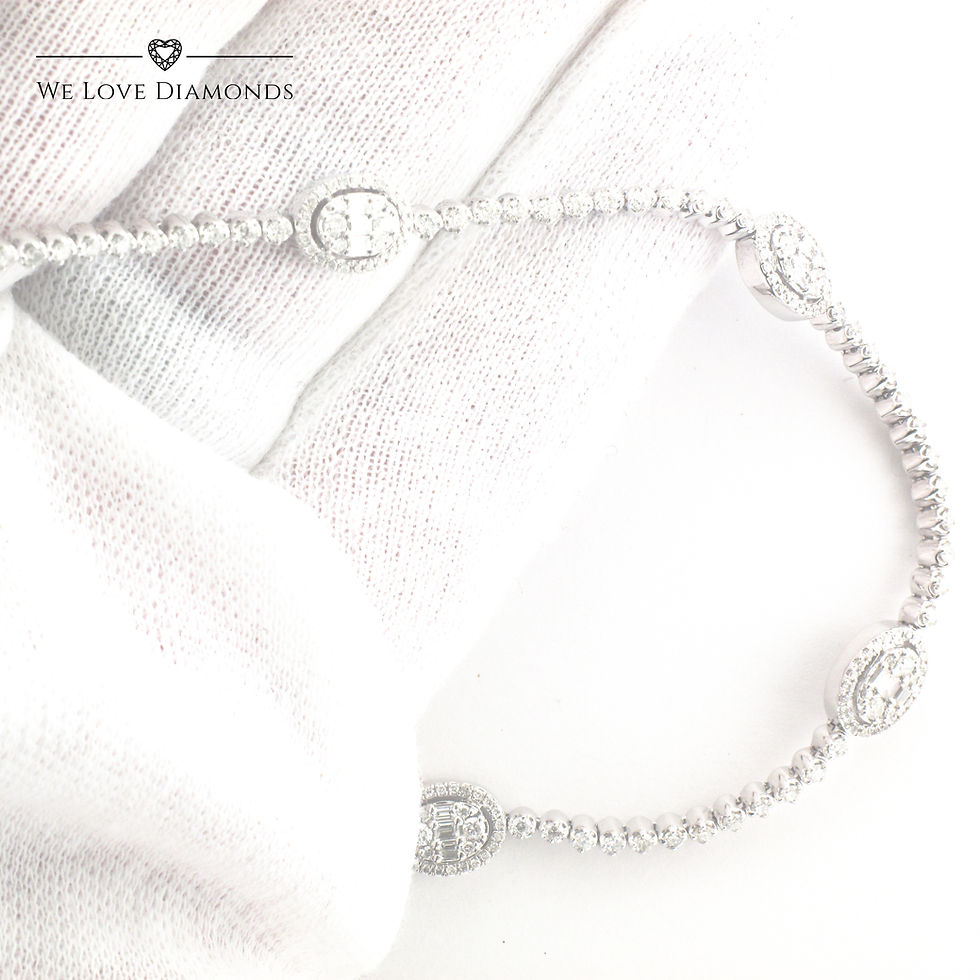 Thumbnail: We Love Diamonds 1.50 Carat Round Brilliant Cut Diamond Line Bracelet On 18 Ct White Gold 005