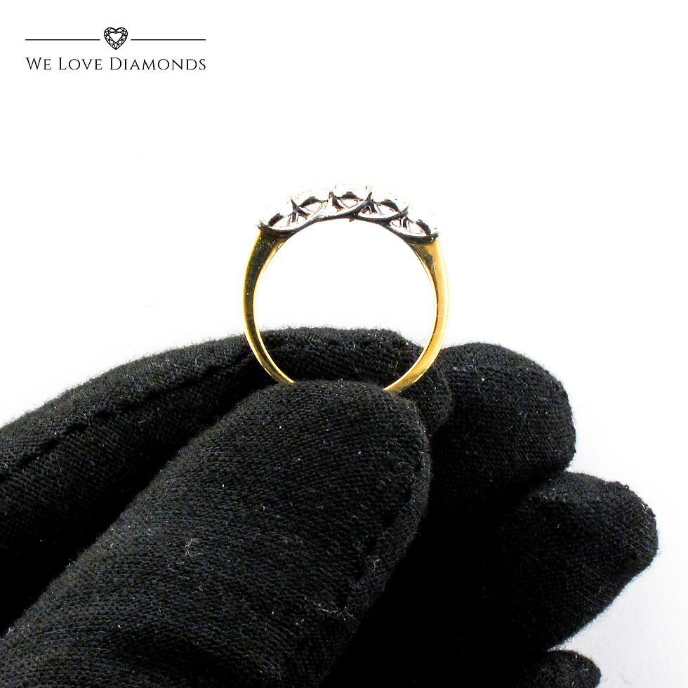 Thumbnail: We Love Diamonds 1.0 Carat 5 Stone Round Cut Diamond Eternity Ring On 18 Carat Yellow Gold 006