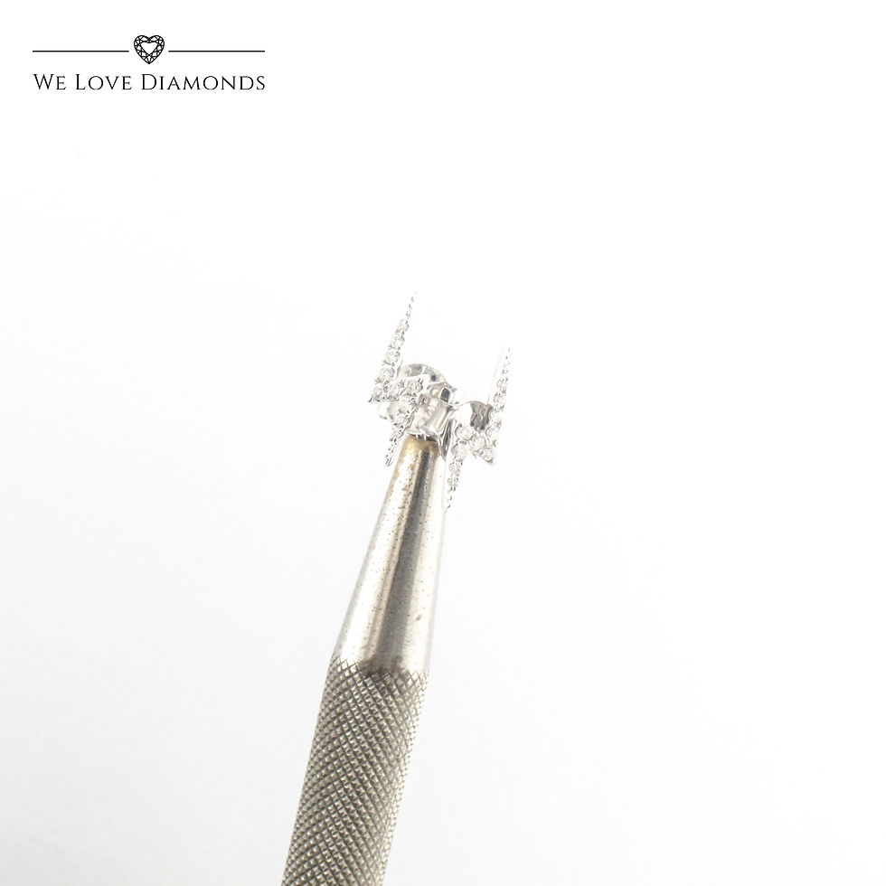 Thumbnail: We Love Diamonds 0.10 Carat Diamond Lightning Bolt Stud Earrings On 9 Carat White Gold 008