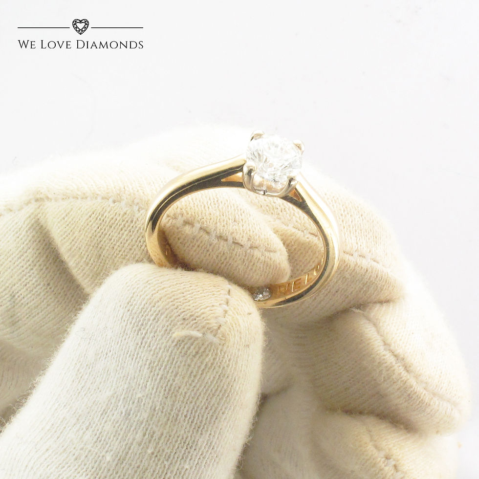 Thumbnail: We Love Diamonds 0.83 Carat Bespoke Round Cut Diamond Engagement Ring On 18 Carat Yellow Gold 003