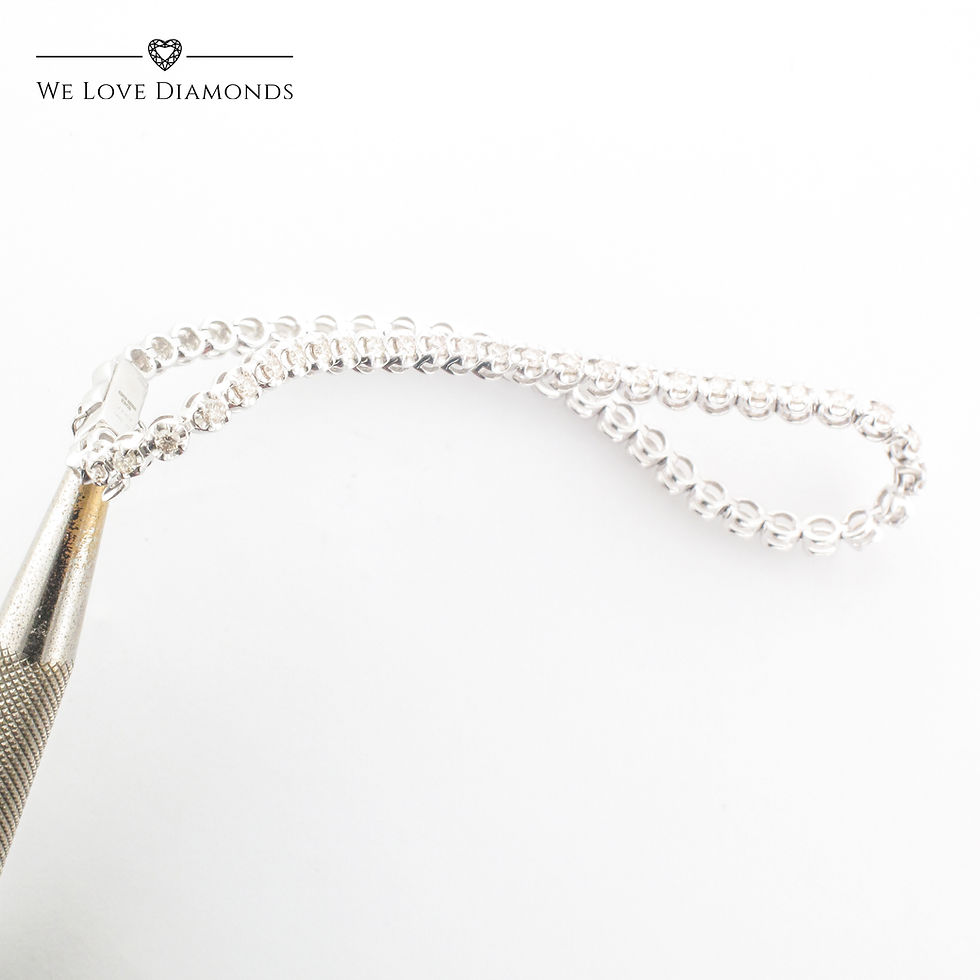 Thumbnail: We Love Diamonds 1.5 Ct Round Cut Diamond Tennis Bracelet On 9 Ct White Gold 010