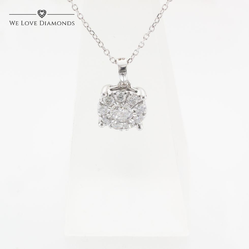 Thumbnail: We Love Diamonds 0.51 Carat Round Cut Diamond Constellation 9 Carat White Gold Pendant 002