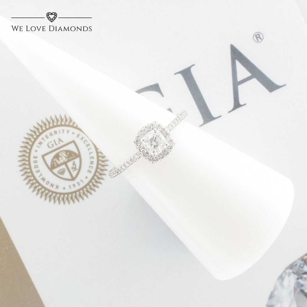 Thumbnail: We Love Diamonds 0.48 Carat Square Cut FSI2 Diamond Ring Plus 0.19 Carats Of Feature Diamonds On Platinum 010