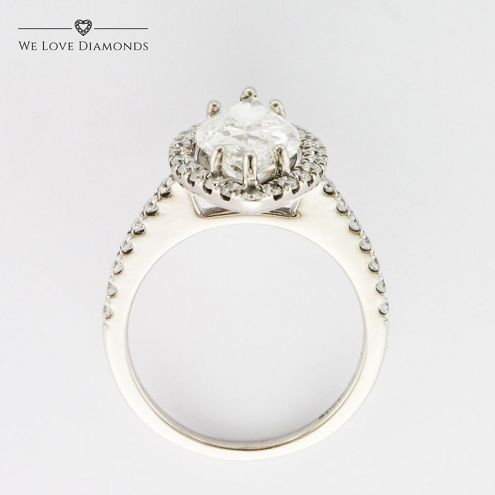 Thumbnail: We Love Diamonds 2.88 Carat Diamond Marquise Cut 18 Carat White Gold Ring & 1.0 Carat Of Accent Stones 007