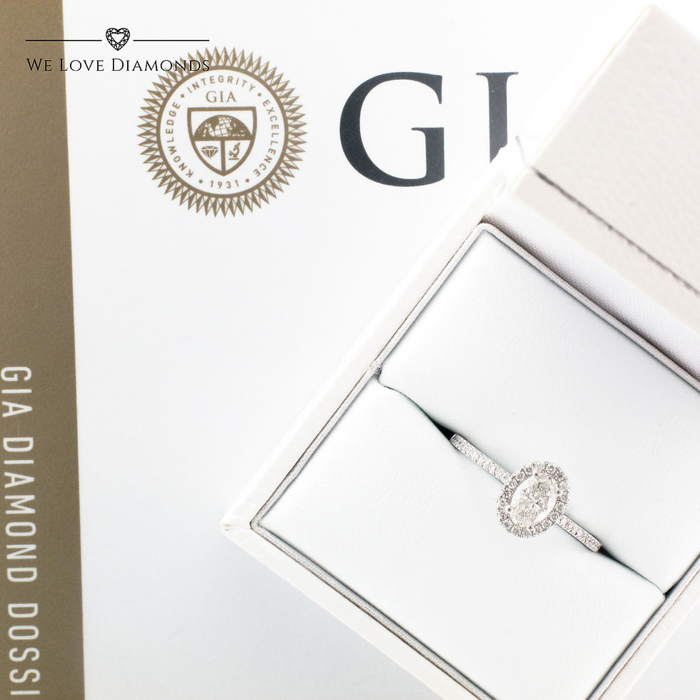 Thumbnail: We Love Diamonds 0.50 Carat Oval Cut GSI2 Diamond Ring Plus 0.20 Carats Of Feature Diamonds On Platinum 012