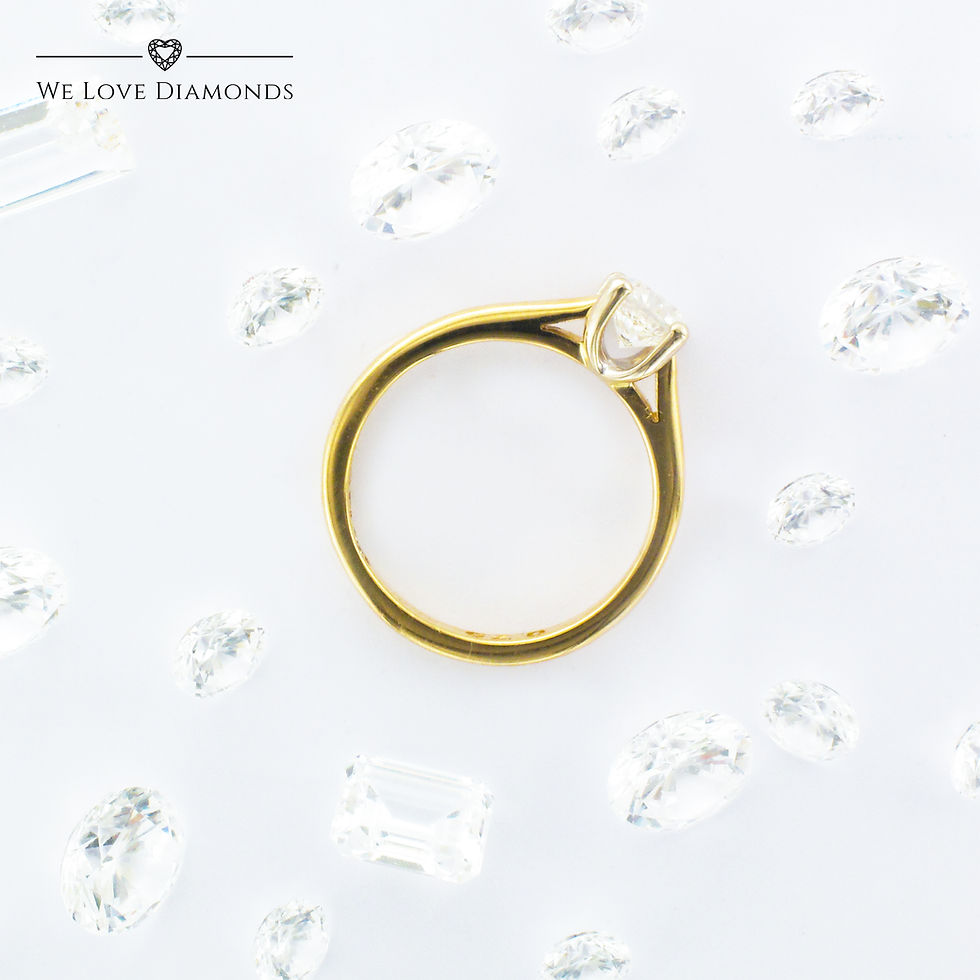 Thumbnail: We Love Diamonds 0.83 Carat Bespoke Round Cut Diamond Engagement Ring On 18 Carat Yellow Gold 010