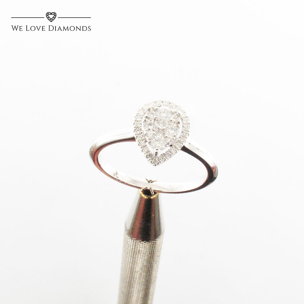 Thumbnail: We Love Diamonds 0.5 Carat Round Cut Pear Shaped Constellation Ring On 9 Carat White Gold 004