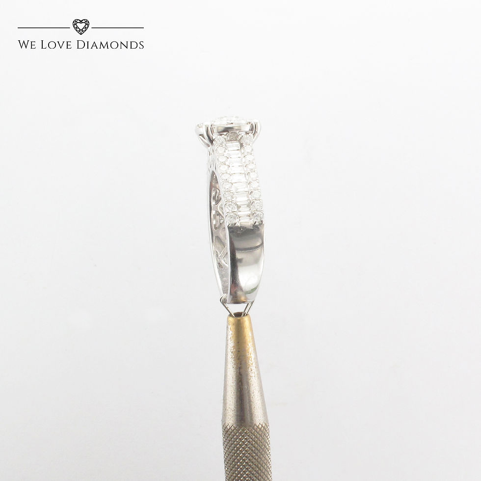 Thumbnail: We Love Diamonds 2.0 Carat Baguette & Round Cut Diamond Constellation 9 Carat White Gold Ring 007