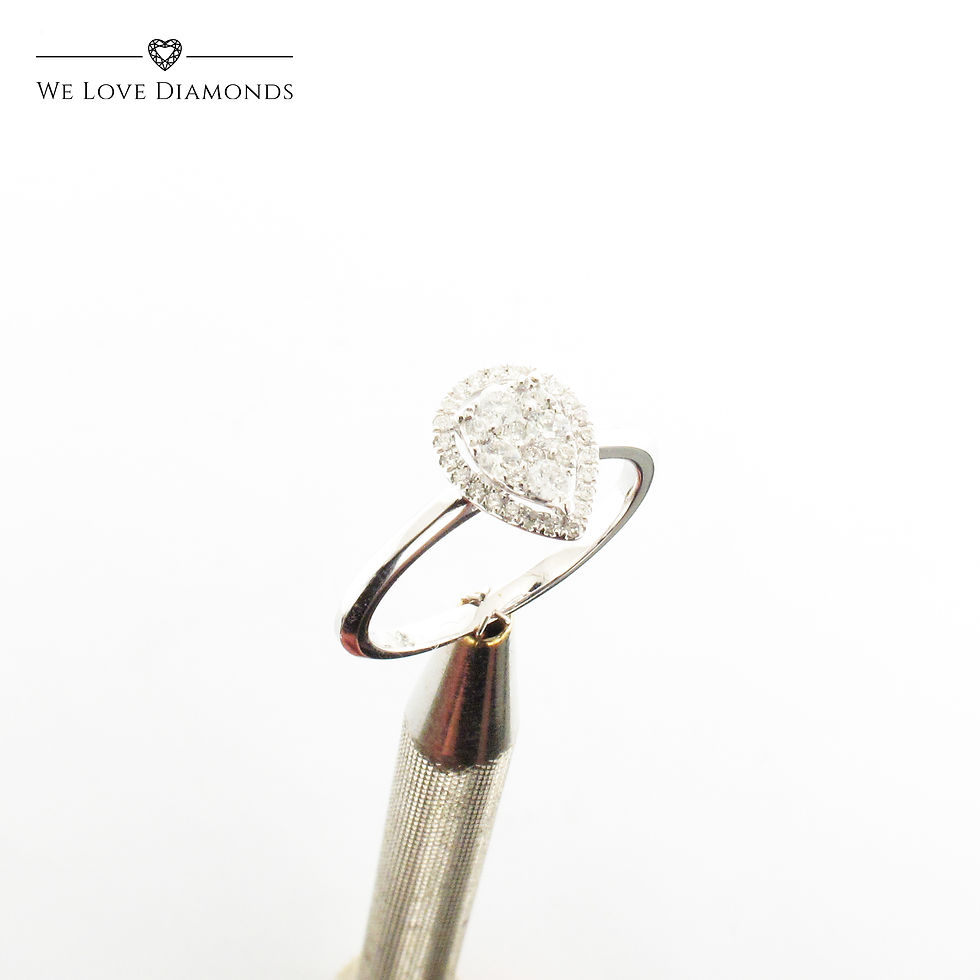 Thumbnail: We Love Diamonds 0.5 Carat Round Cut Pear Shaped Constellation Ring On 9 Carat White Gold 010