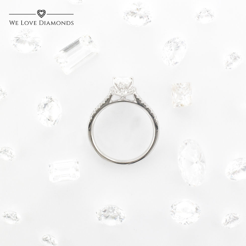 Thumbnail: We Love Diamonds 1.24 Ct HVS1 Halo Setting Pear Cut Diamond Ring On Platinum 012