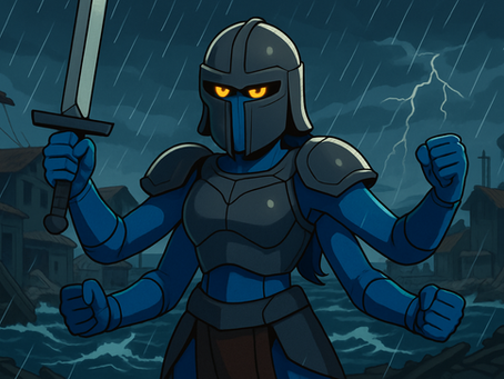 A guerreira azul
