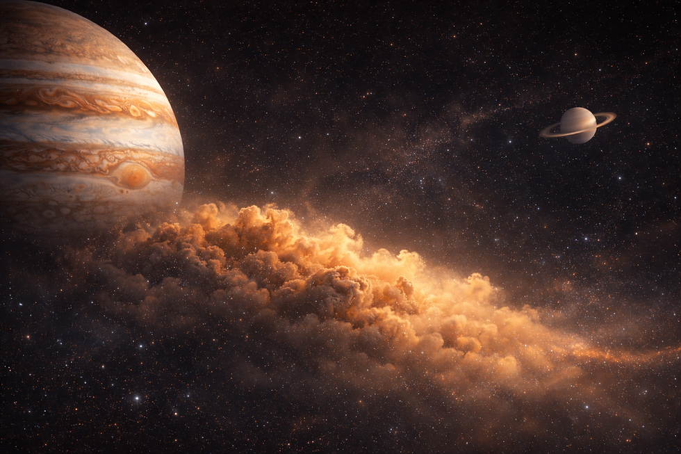 A gigantesca nuvem de poeira