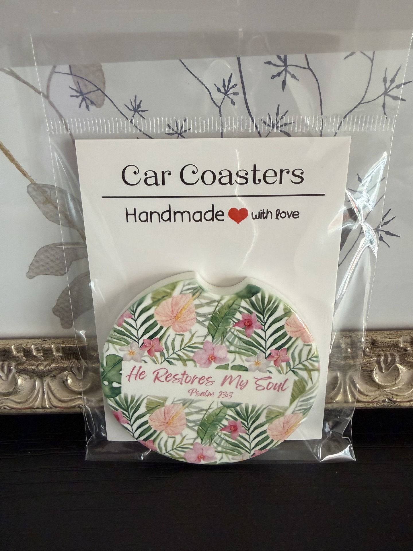 He Restores my Soul Car Coaster