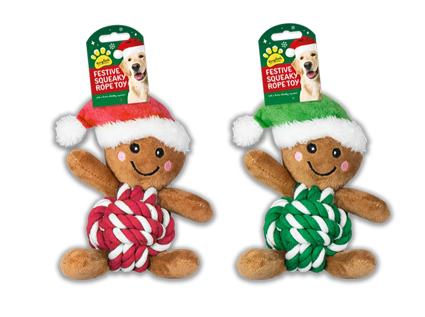 Gingerbread Rope Dog Toy