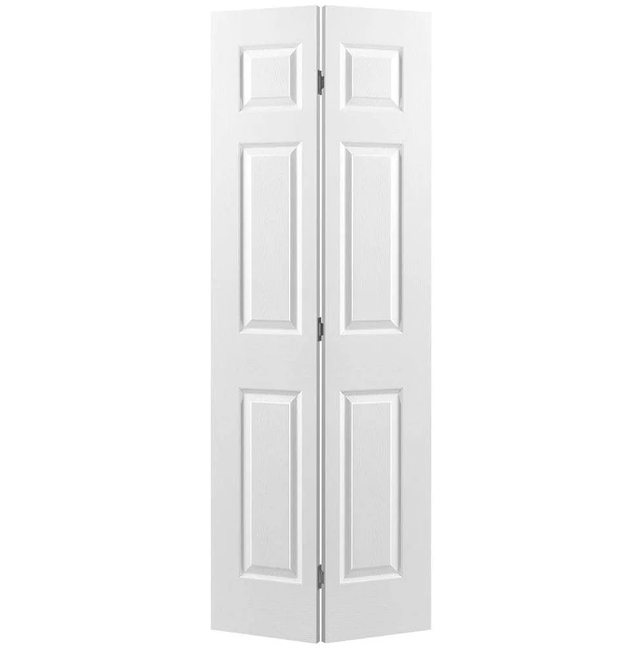 6-Panel Bi-fold Hollow Core Primed Molded Interior Door