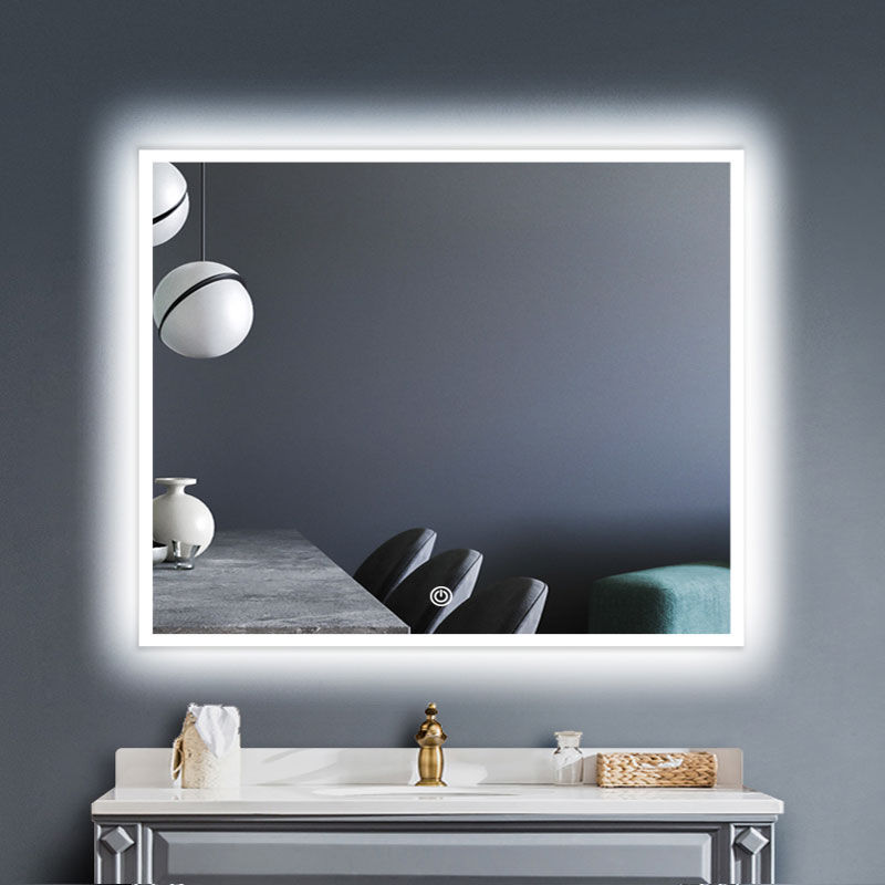 LED Illuminated Bathroom / Vanity Wall Mirror w Defogger LAM-049D