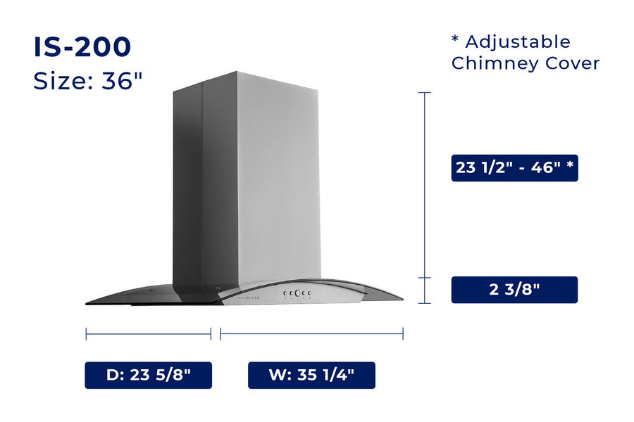 Thumbnail: 30-in Convertible Stainless Steel Island Range Hood