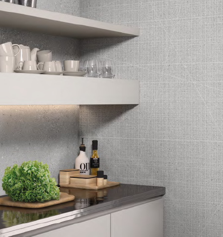 Thumbnail: Grain Stone Rullata Grey 24''x48''