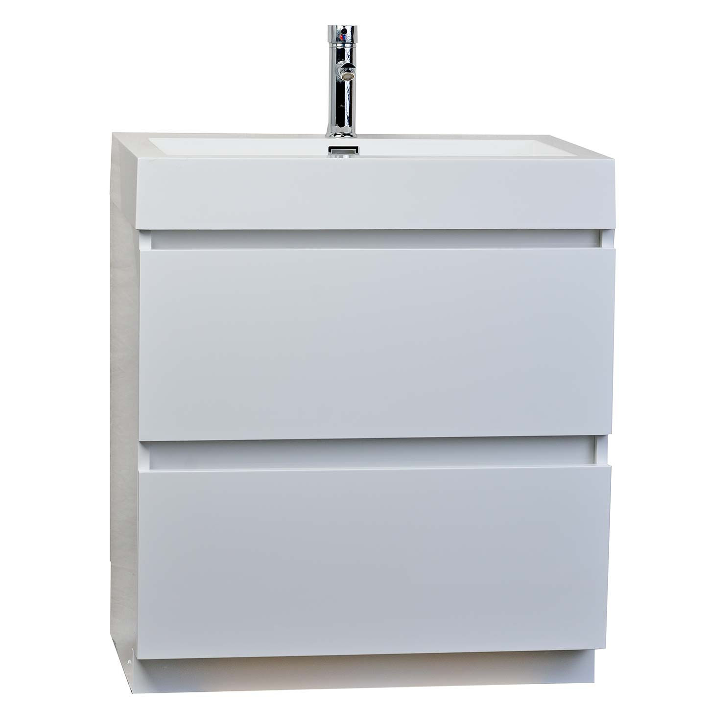 29.5" Contemporary Bathroom Vanity in High Gloss White TN-LY750-HGW