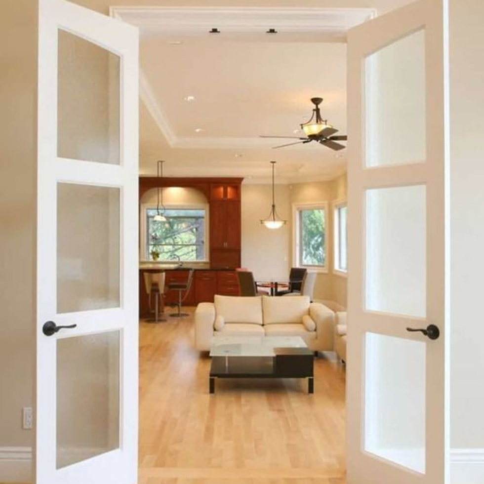 Thumbnail: 3-Lite Glass Shaker Primed Interior Door