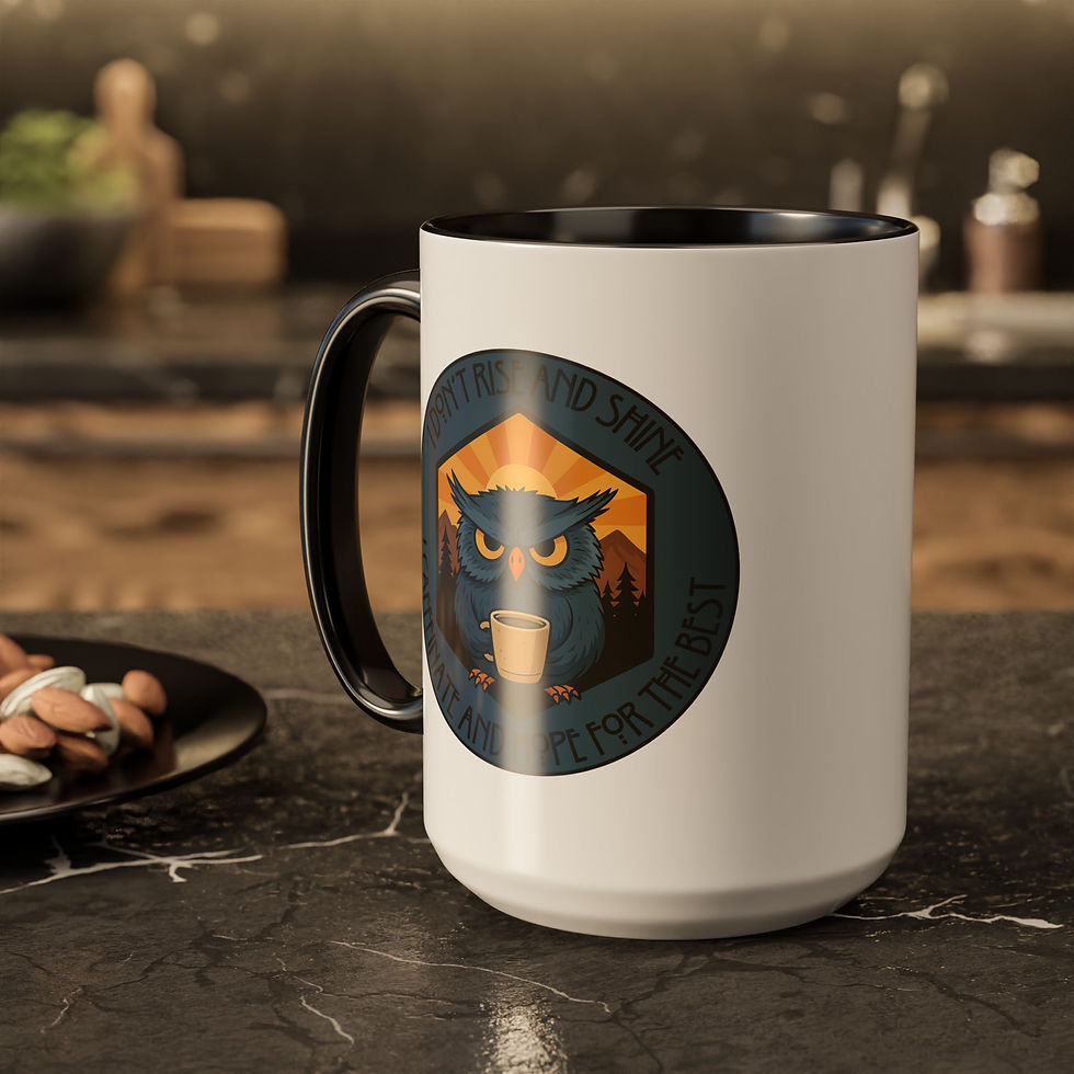 Thumbnail: I Don't Rise and Shine Owl Coffee Mug