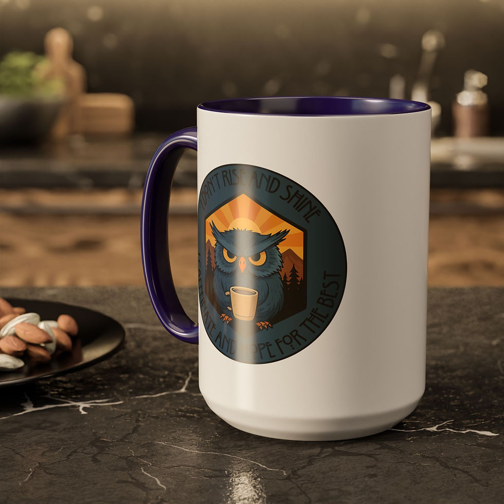 Thumbnail: I Don't Rise and Shine Owl Coffee Mug