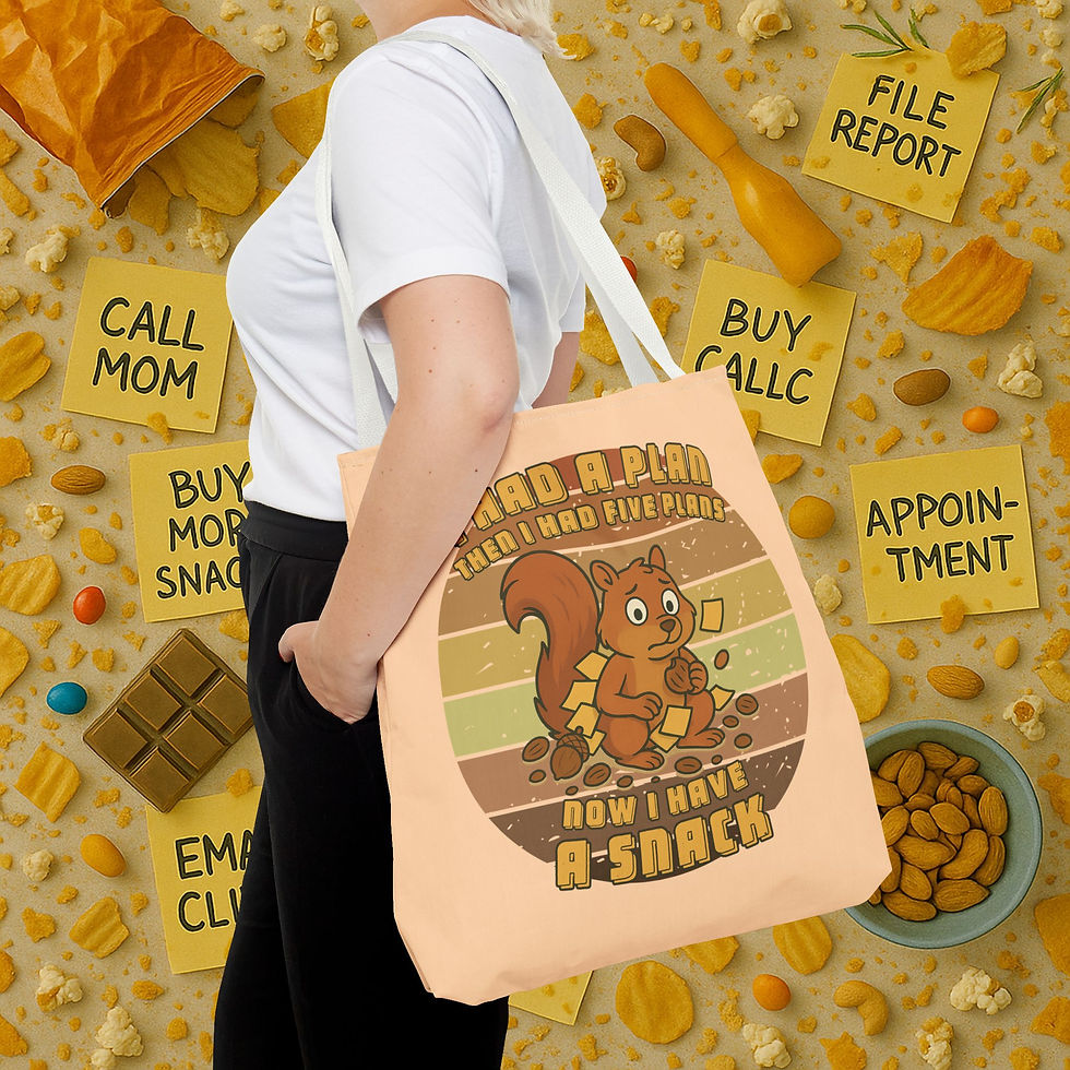 Thumbnail: I Had Plans, Now I Have a Snack Large Tote Bag